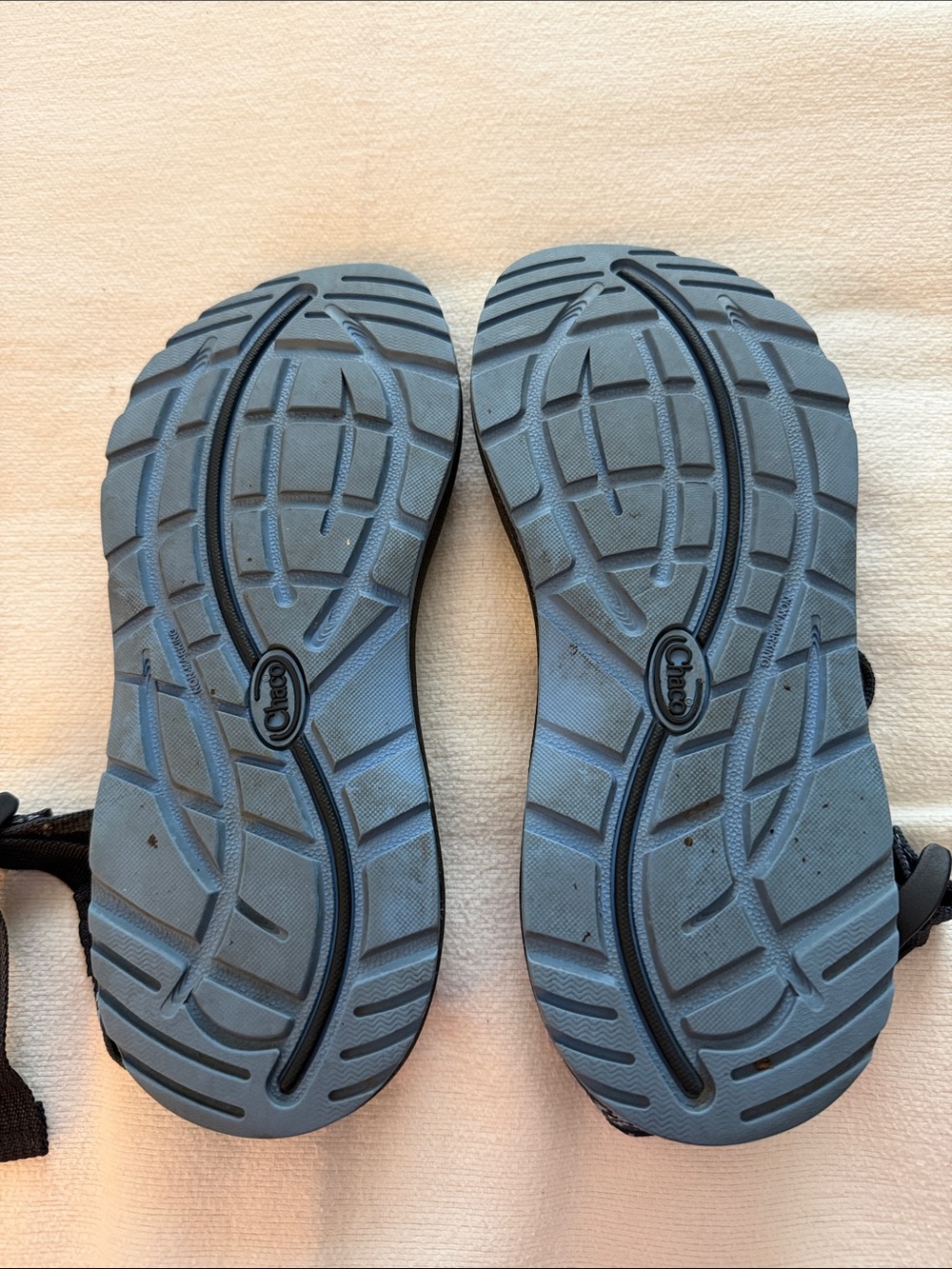 Women's Chaco Blue/Black Strappy Outdoor Sandals - Black - Picture 2 of 3
